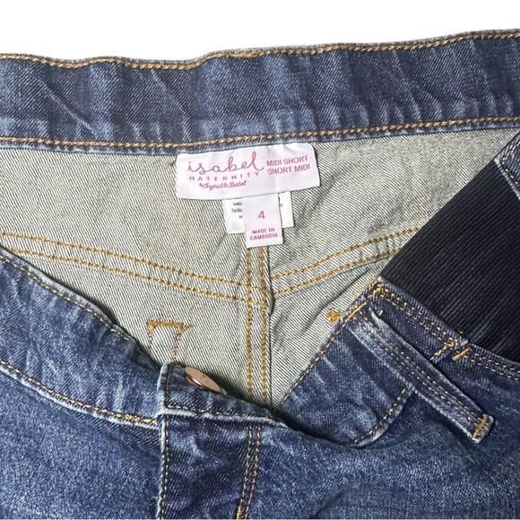 Isabel Maternity by Ingrid & Isabel Blue Denim Jean Shorts Size 4 - Picture 5 of 5